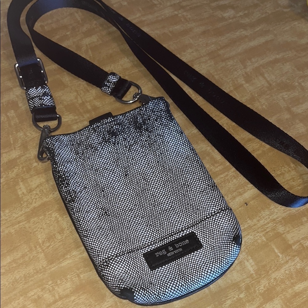 Rag & Bone Snakeskin Crossbody Bag with Black Strap/ preowned